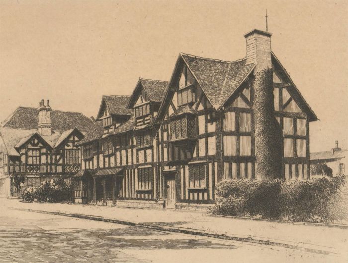 Early 20th Century Etching - Shakespeare's Birthplace