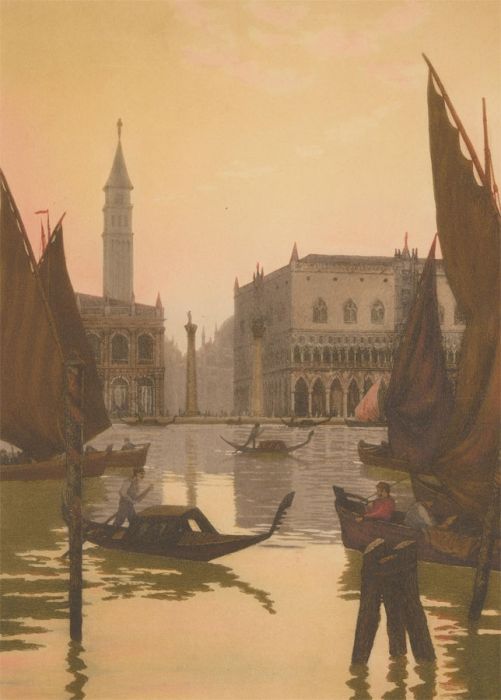 P. Fraser - Early 20th Century Etching, Venice, Campanile di San Marco