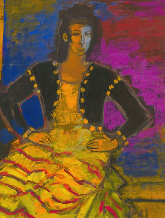 Muriel G. Wilson (1893-1977) - Mid 20th Century Mixed Media, Portrait of a Dancer
