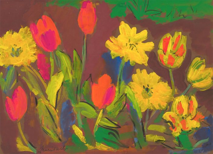 Muriel G. Wilson (1893-1977) - Mid 20th Century Acrylic, Spring Garden