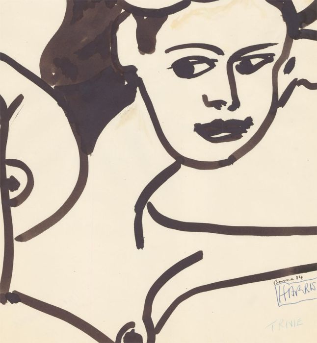 Anthony Barnard Harris (b.1939) - Set of Two 1984 Ink Drawings, The Seductress
