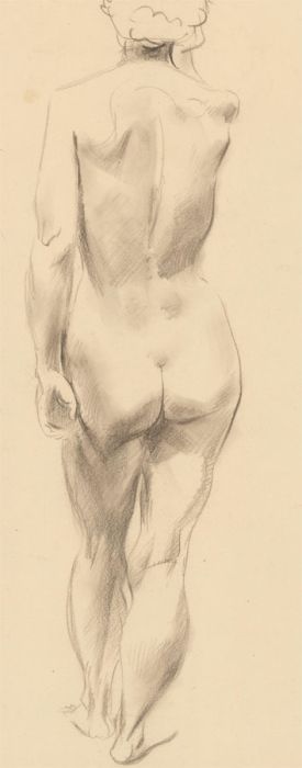 Georg Mayer-Marton - Mid 20th Century Pastel, Study of a Standing Nude