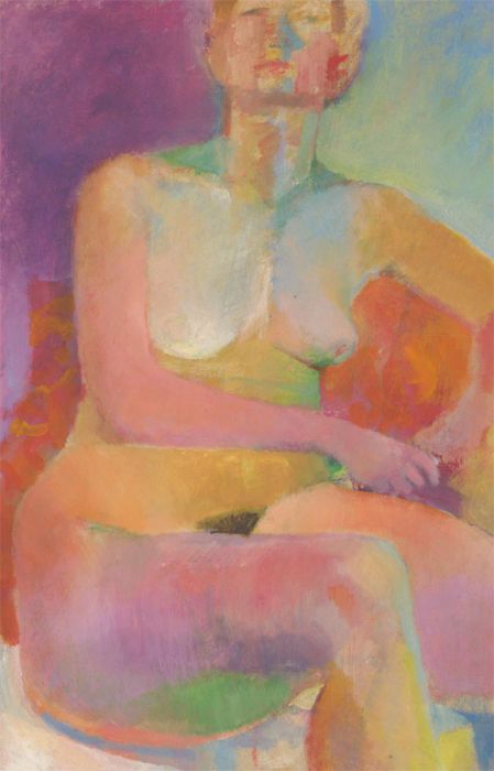 John Ivor Stewart PPPS (1936-2018) - Contemporary Oil, PostImpressionist Nude