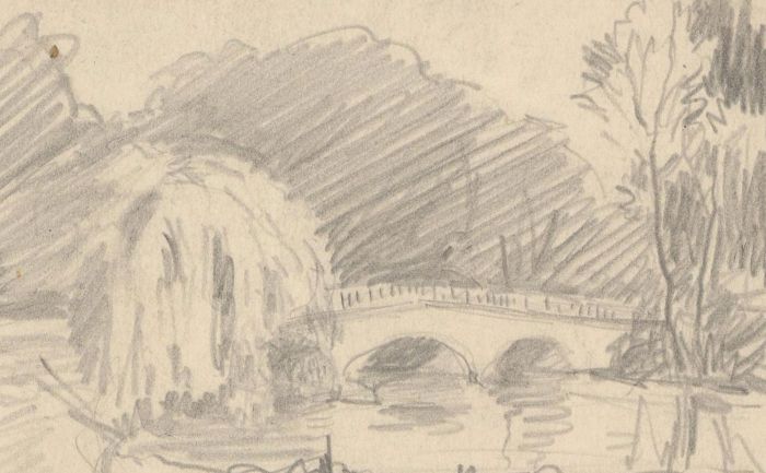 Marcus Algernon Adams (1875-1959) - Three Graphite Drawings, Garden Scenes