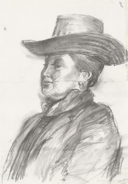 Clifford H. Thompson (1926-2017) - 2000 Watercolour, Well Dressed Lady in a Hat