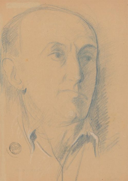 Frank Griffith (1889-1979) - c.1940 Coloured Pencil, Portrait of a Gentleman