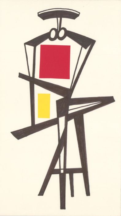 Arthur Mitson - 20th Century Pen and Ink Drawing, Abstract Structure