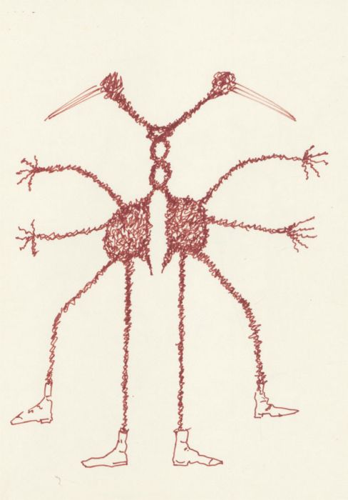 Arthur Mitson - Set of 7 20th Century Pen and Ink Drawings, Tall Birds