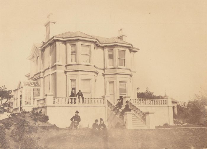Group of Nine 19th Century Photograph - Victorian House and Group Photographs