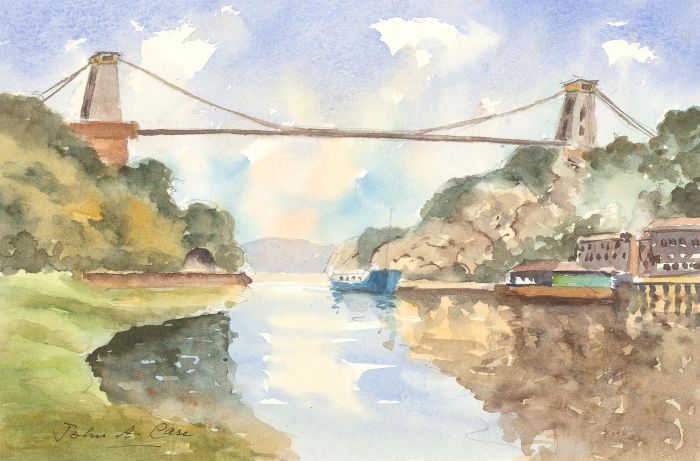 John A. Case - Signed Contemporary Watercolour, Avon Gorge