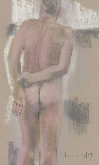 Contemporary 2007 Pastel - Male Nude Study