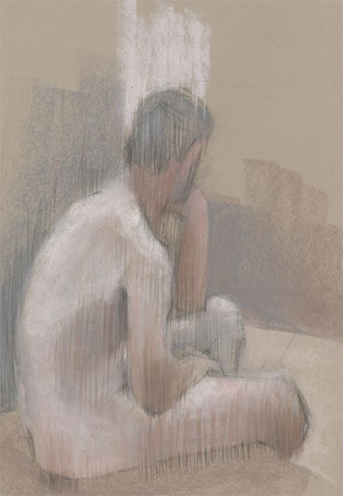 Contemporary Pastel - Thoughtful Figure
