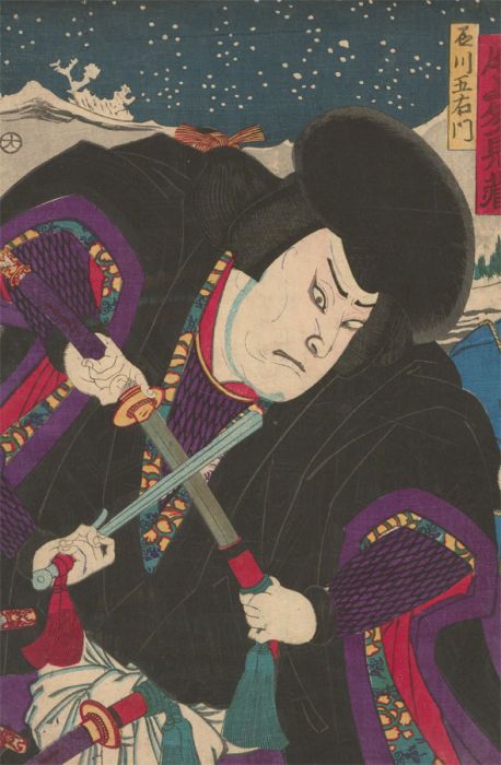 Late 19th Century Japanese Woodblock - The Swordsman