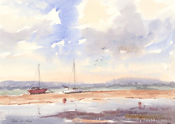 John A. Case - Signed Contemporary Watercolour, Exmouth