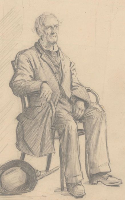 Stanley Ashton - Early 20th Century Graphite Drawing, A Seated Gentleman