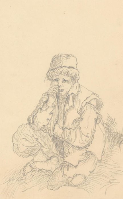 Thomas Barker of Bath (1769-1847) - Graphite Drawing, Peasant Boy