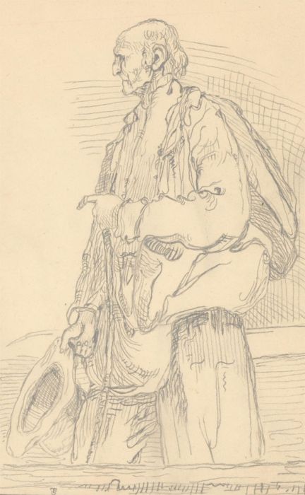 Thomas Barker of Bath (1769-1847) - Graphite Drawing, The Elderly Man