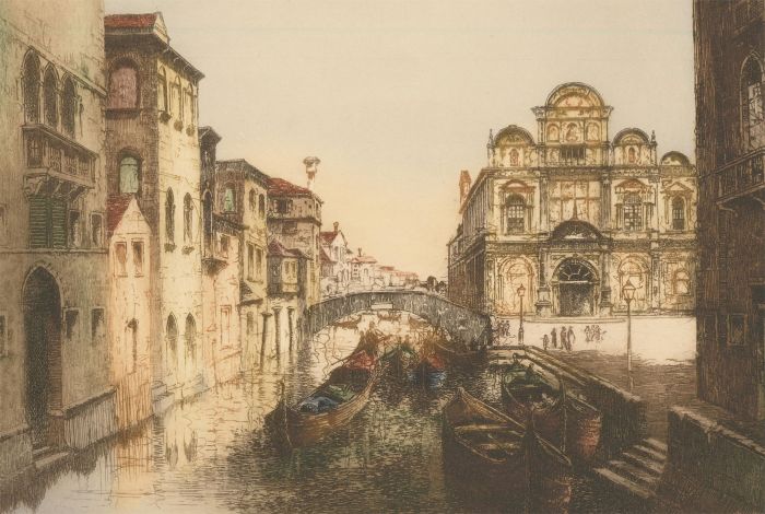 A. Dupont - Early 20th Century Etching, Scuola Grande di San Marco