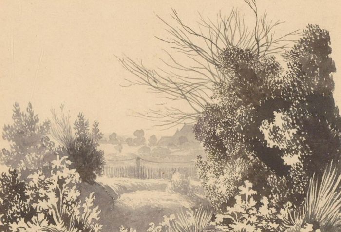 Late 19th Century Pen and Ink Drawing - Byrkley Park
