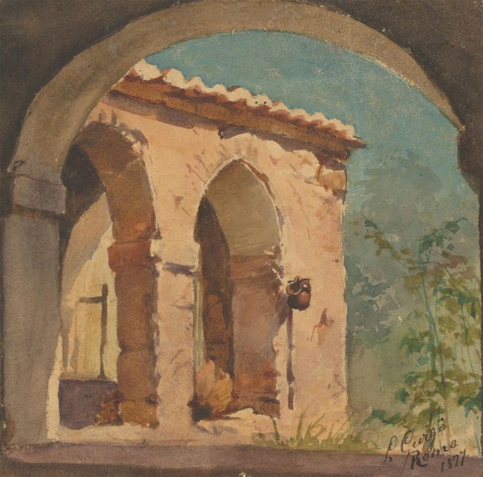 L. George  - 1877 Watercolour, Roma