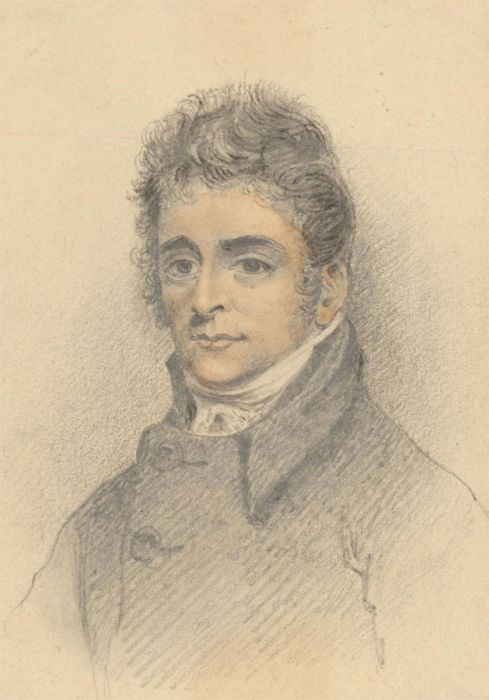 Early 19th Century Graphite Drawing - The Handsome Gentleman
