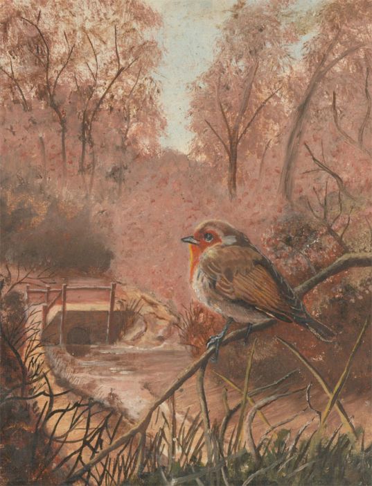 S. Web - Contemporary Oil, The Winter Robin