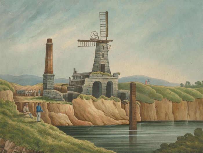 J.C.A. Marston - 1850 Watercolour, Rathgar Quarry, County Dublin