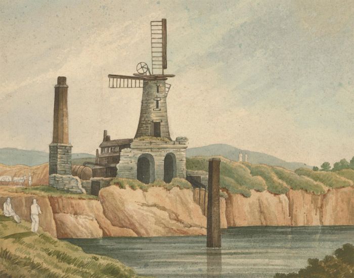 J.C.A. Marston - 1850 Watercolour, Sketch for Rathgar Quarry, Dublin