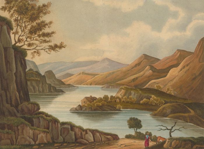 J.C.A. Marston - 1849 Watercolour, Loch Lomond, Scotland