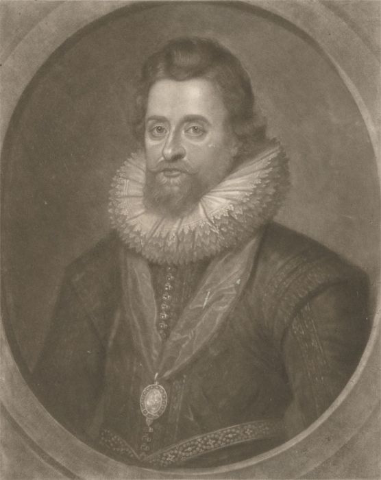A Pair of Late 19th Century Mezzotint - Charles I & James I