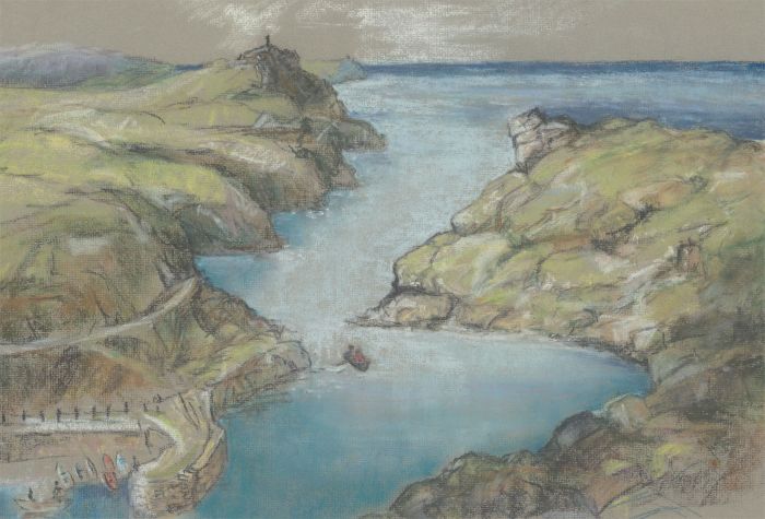 Audrey Pardoe - 20th Century Pastel, Cornish Coastal Scene