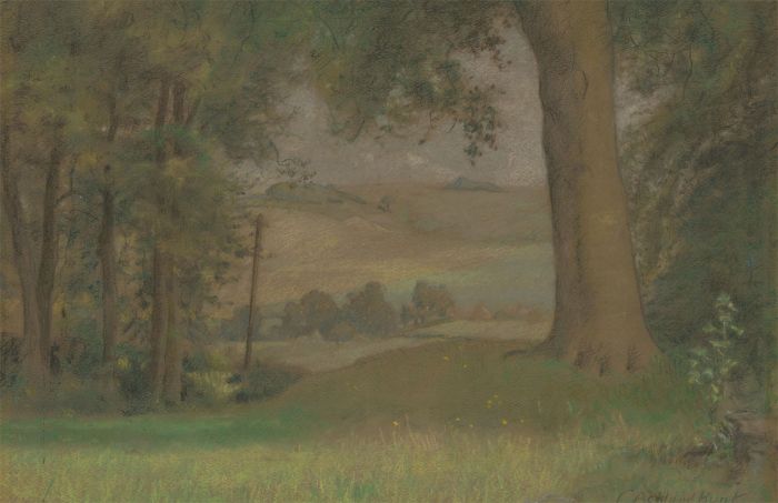 Cecil Ackland Hunt (1883-1959) - Early 20th Century Pastel, Landscape with Trees