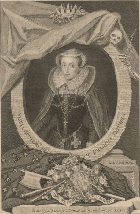 George Vertue (1684-1756) - 1735 Engraving, Mary, Queen of Scots