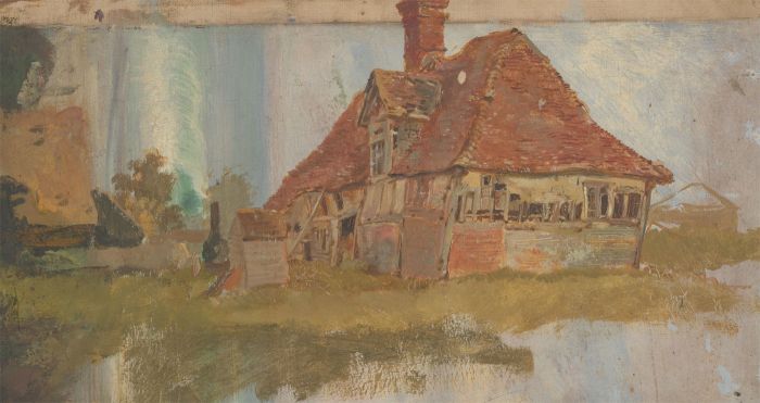 Alfred William Strutt (1856-1924) - Early 20th Century Oil, The Old Cottage