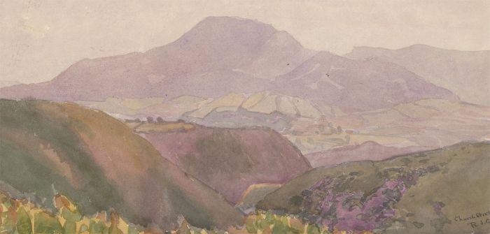 R.J.G - Late 19th Century Watercolour, Mountain View