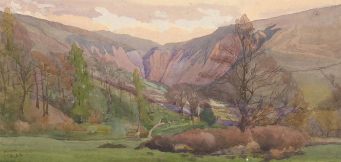 R.J.G - Late 19th Century Watercolour, Bryn