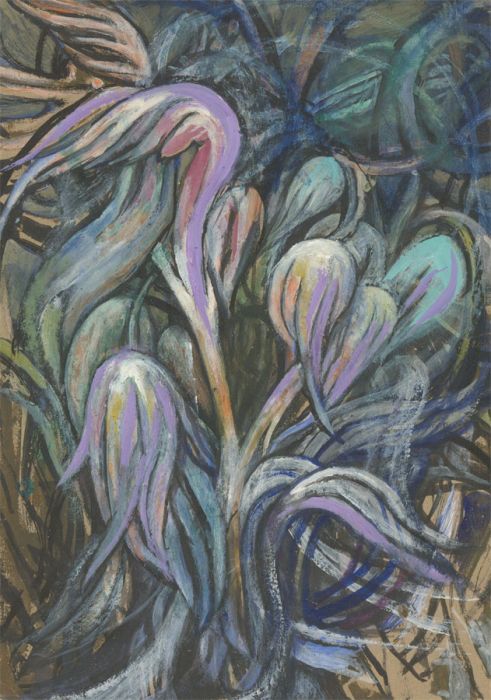 Margaret O. Hole (1919-2012) - 20th Century Oil, Surrealist Flowers