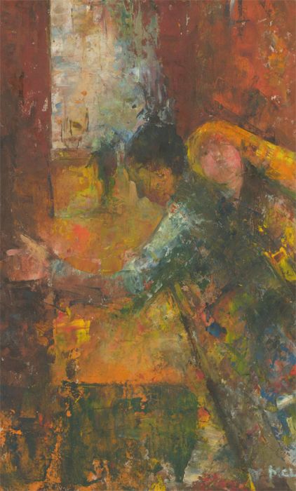 James McLernon (1935-2012) - 20th Century Oil, Portrait of Two Figures