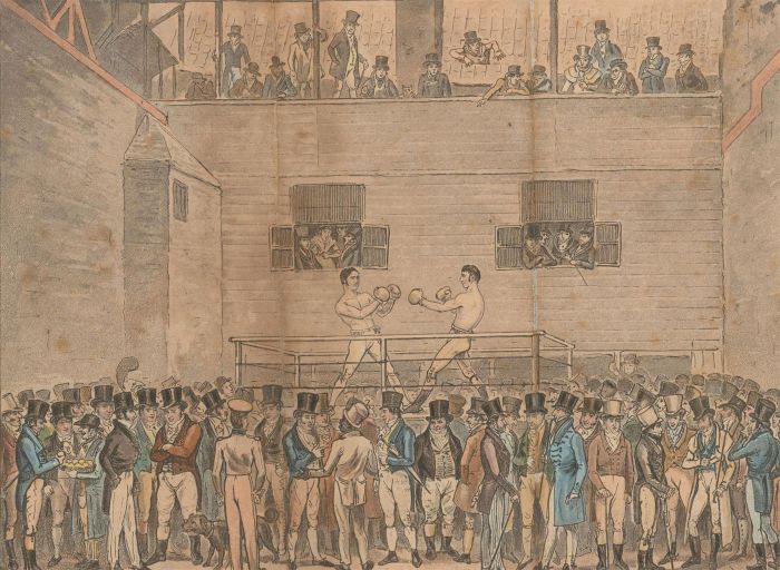 Isaac Robert Cruikshank (1789-1856) - 1822 Etching, A Visit to the Fives Court