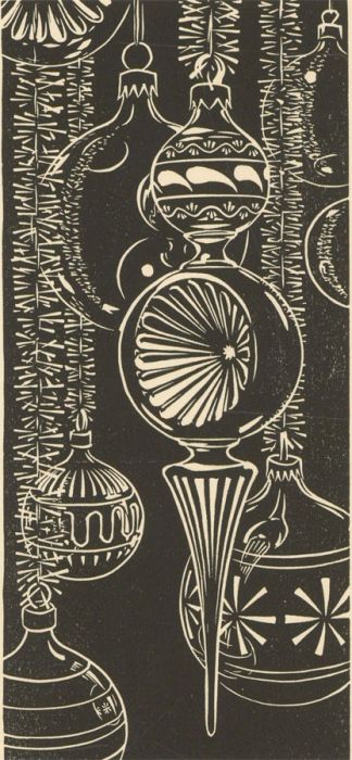 Robert Gordon Sellar (1920-2010) - Contemporary Linoprint, Christmas Fantasy