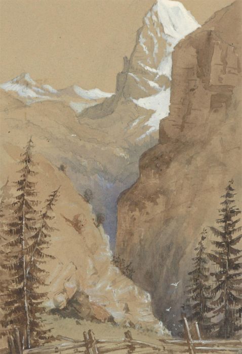 1878 Watercolour - Near Murrenbach