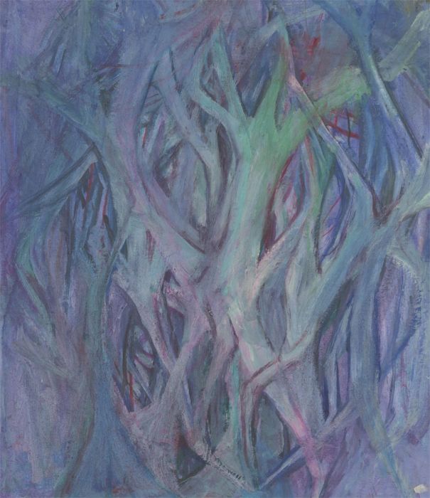 Margaret O. Hole (1919-2012) - Contemporary Oil, Abstraction in Blue