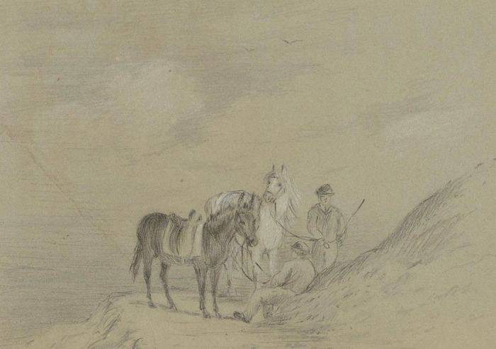 Margaret Forde Hancock - A pair of 1883 Graphite Drawings, Studies of Horses