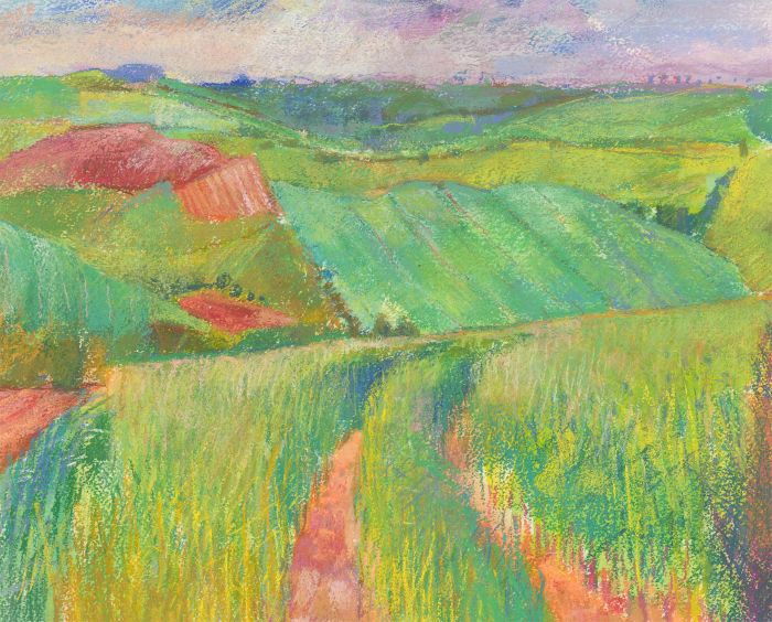 John Ivor Stewart PPPS (1936-2018) - Contemporary Pastel, Vibrant Landscape