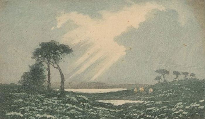 Claude Hamilton Rowbotham (1864-1949) - Etching, A Break in the Clouds