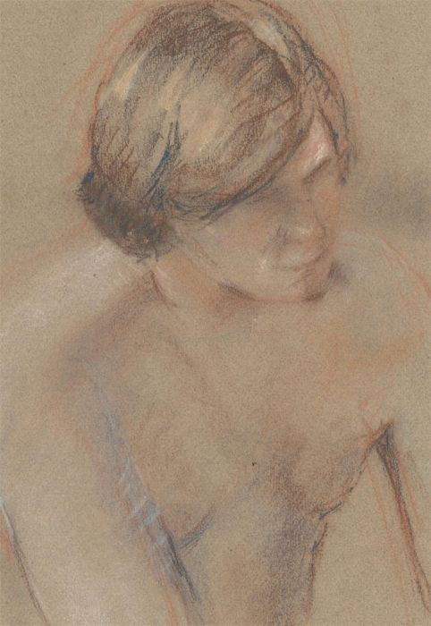 Ann Matthews - 20th Century Pastel, Study of a Nude Male