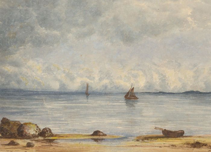 P.W.N.G. - A Pair of  Late 19th Century Watercolours, Down by the Sea