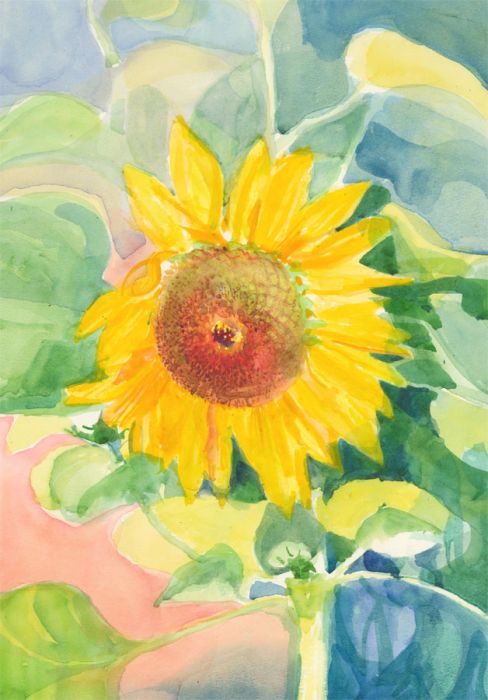 John Ivor Stewart PPPS (1936-2018) - 20th Century Watercolour, Sunflowers