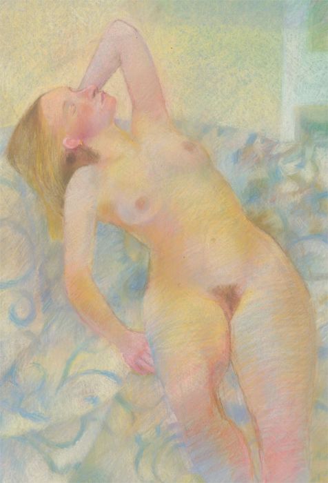 John Ivor Stewart PPPS (1936-2018) - 20th Century Pastel, Reclining Nude