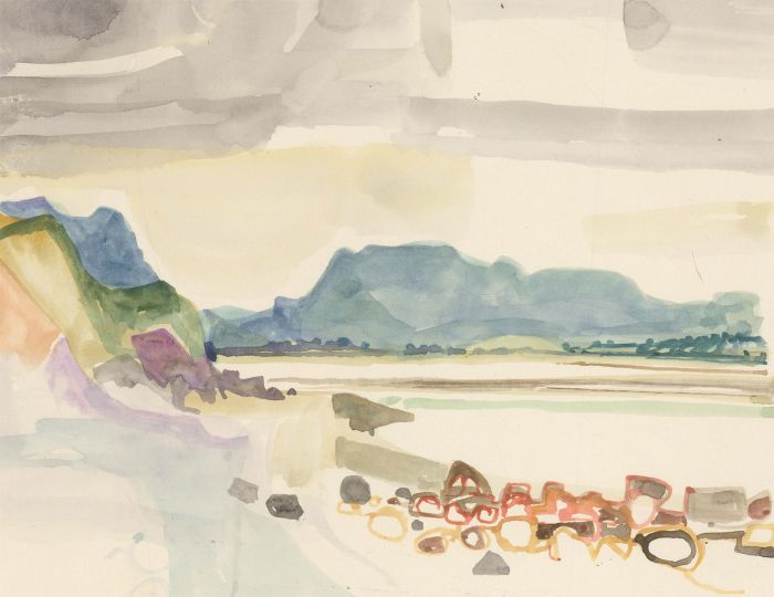 John Ivor Stewart PPPS (1936-2018) - Mid 20th Century Watercolour, Lake Scene